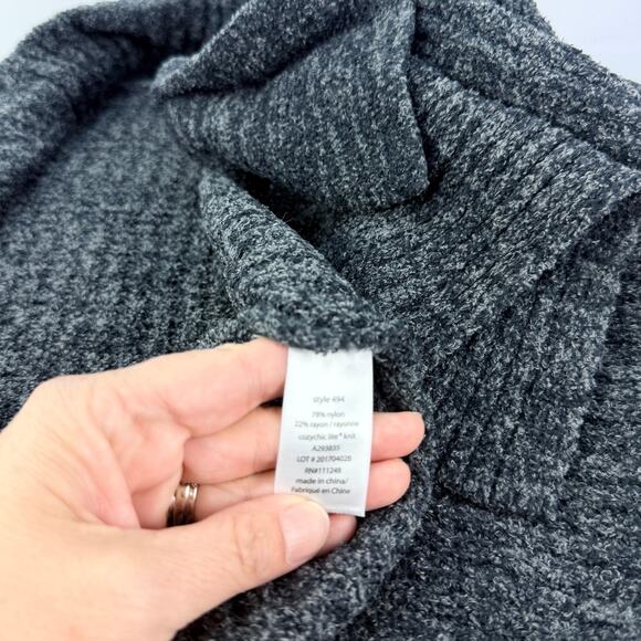 NEW Barefoot Dreams 1X Cozy Chic Lite Open Montecito Gray Duster Cardigan 494 - Picture 10 of 12
